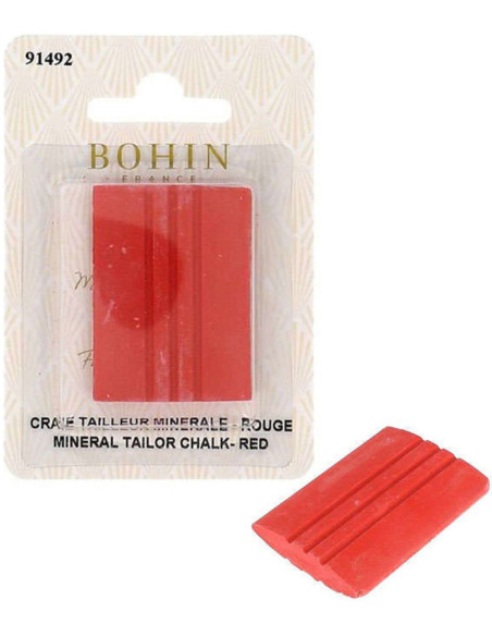 Giz de alfaiate retangular mineral vermelho Bohin