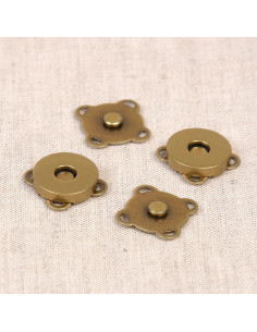 Conjunto de 2 botões de fixação magnética de 18 mm para costurar - Bronze