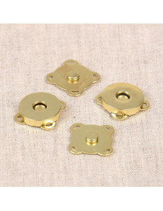 Conjunto de 2 botões de fixação magnética de 18 mm para costurar - Ouro
