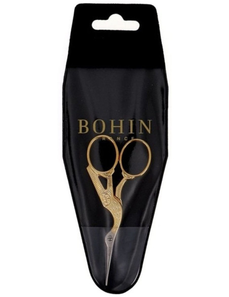 Tesoura de bordado cegonha dourada 9 cm Bohin