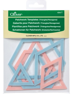 Gabaritos patchwork - Triângulo e Hexágono