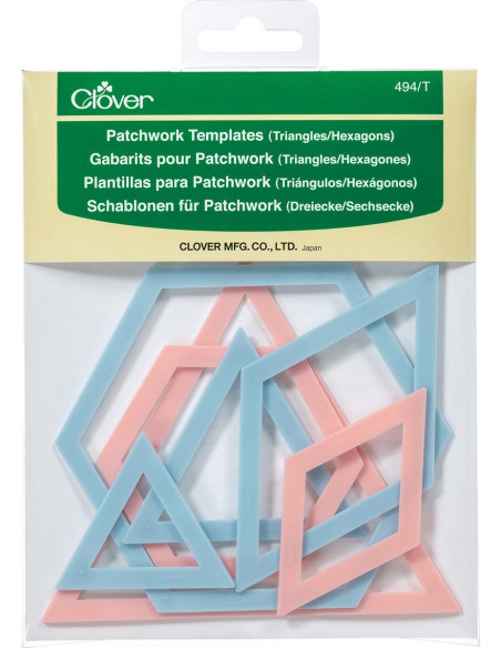Gabaritos patchwork - Triângulo e Hexágono