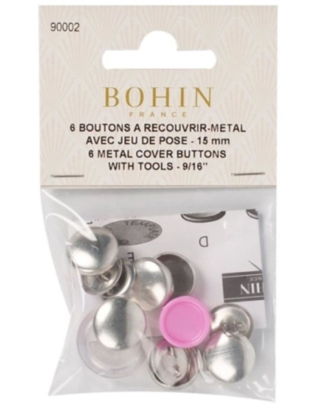 Caixa de 7 botões para cobrir com ferramenta de aplicação Bohin - 12 mm