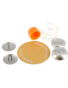 Caixa de 5 botões para cobrir com ferramenta de aplicação Bohin - 18 mm 2