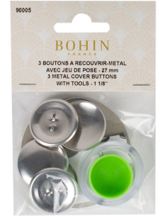 Caixa de 3 botões para cobrir com ferramenta de aplicação Bohin - 27 mm