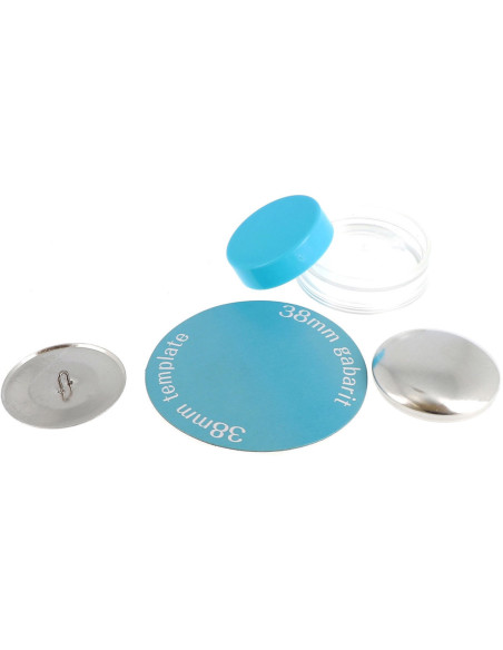 Caixa com 2 botões para cobrir com ferramenta de aplicação Bohin - 38 mm