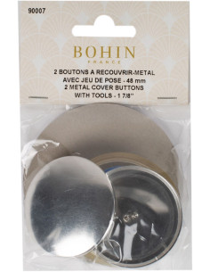 Caixa com 2 botões para cobrir com ferramenta de aplicação Bohin - 48 mm