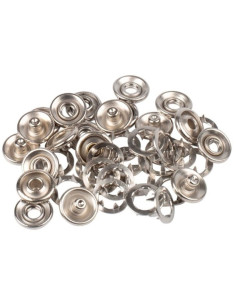 Caixa de 8 molas sem costura jersey garras em calota 12 mm Bohin - Prata 2