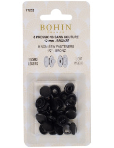 Caixa de 8 molas sem costura jersey 12 mm Bohin - Bronze
