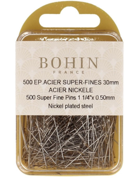 Caixa de 500 alfinetes superfinos Bohin