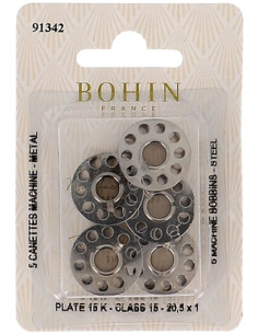Bobinas planas para máquina de costura em aço Bohin