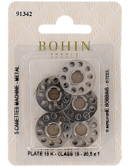 Bobinas planas para máquina de costura em aço Bohin