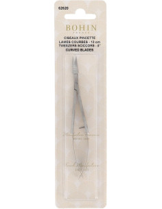 Tesoura de bordado pinça lâminas curvas 13 cm Bohin 2