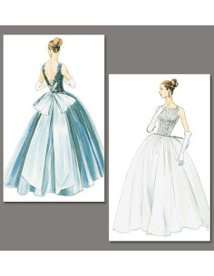 Molde de vestido ano 1956 - Vogue 8729