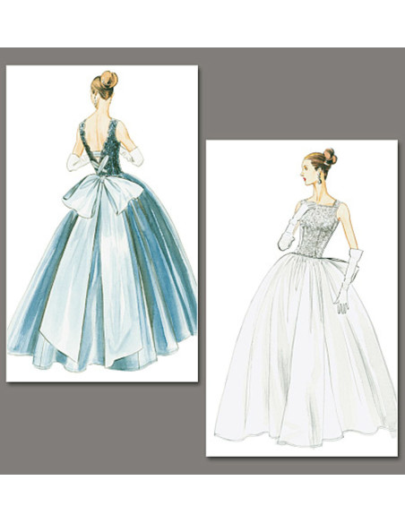 Molde de vestido ano 1956 - Vogue 8729