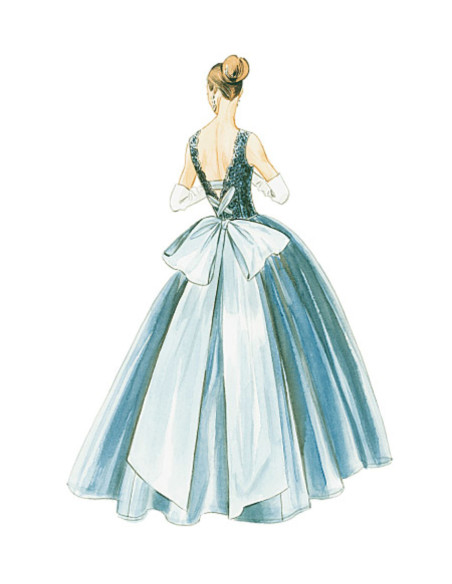 Molde de vestido ano 1956 - Vogue 8729