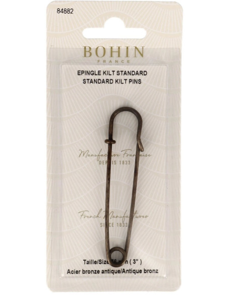 Alfinete de kilt 76 mm - Bronze antigo Bohin