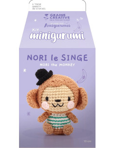 Kit de crochê minigurumi - Nori o macaco