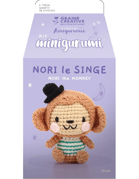 Kit de crochê minigurumi - Nori o macaco