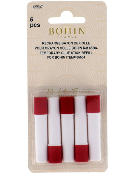 Conjunto de 5 recargas de lápis de cola temporária Bohin