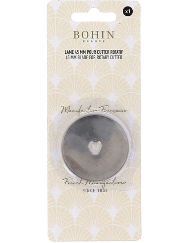 1 lâmina de reposição para cortador rotativo Bohin - 45 mm