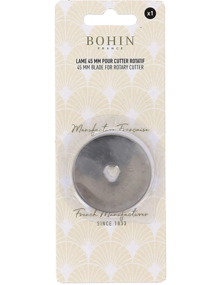 1 lâmina de reposição para cortador rotativo Bohin - 45 mm