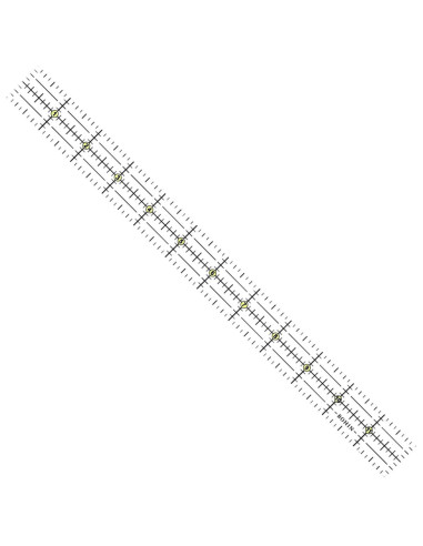 Mini régua de patchwork e costura Bohin 1 x 12 polegadas