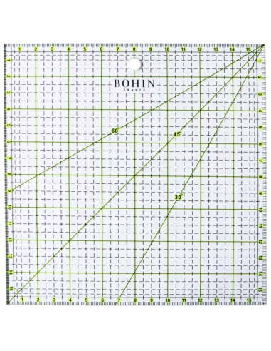 Régua patchwork Bohin 16 x 16 cm