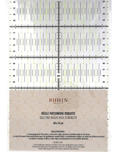 Régua patchwork Bohin 16 x 60 cm
