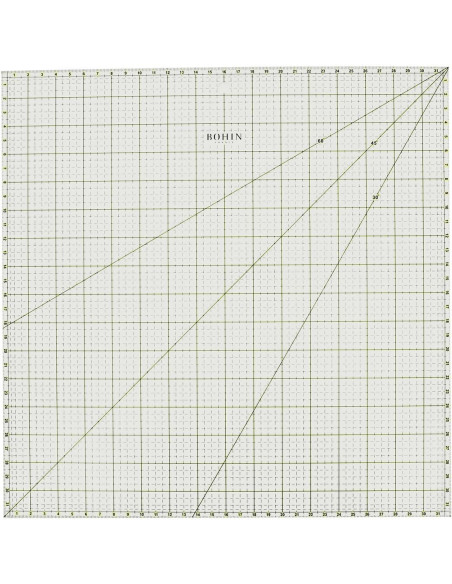 Régua de patchwork quadrada Bohin 32 x 32 cm