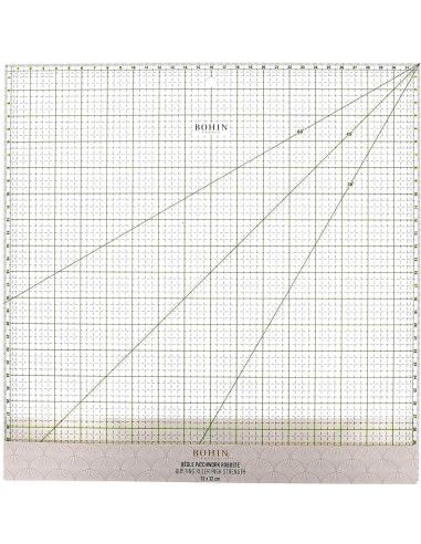 Régua de patchwork quadrada Bohin 32 x 32 cm