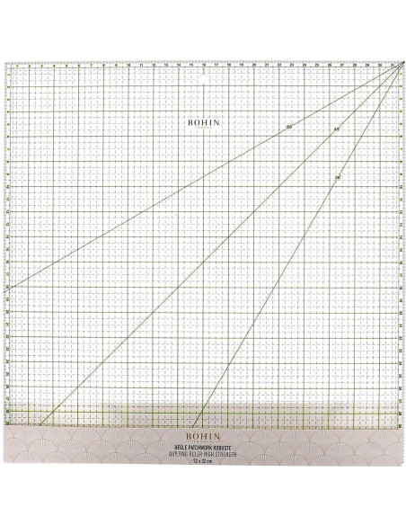 Régua de patchwork quadrada Bohin 32 x 32 cm