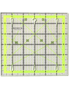Régua de patchwork com fendas de corte Bohin 6 x 6 polegadas 2