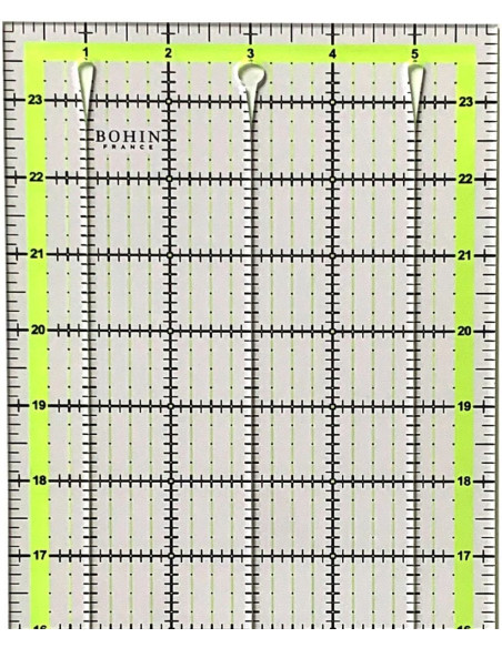 Régua de patchwork com fendas de corte Bohin 6 x 24 polegadas