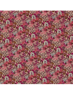 Tecido de viscose fantasia - Souzza rosa e pêssego 2