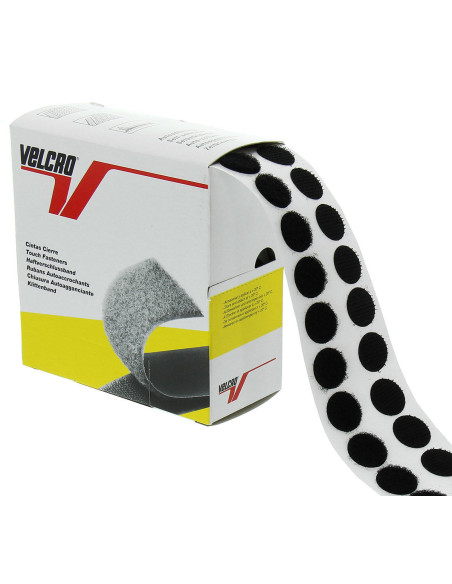 Caixa de 200 pastilhas adesivas pretas da marca VELCRO®