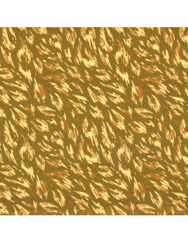 Tecido viscose fantasia - Monique verde e amarelo