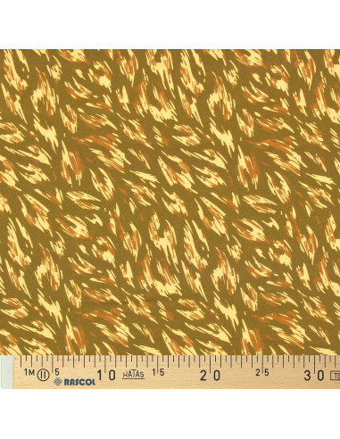 Tecido viscose fantasia - Monique verde e amarelo