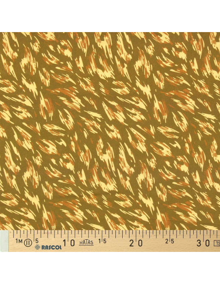 Tecido viscose fantasia - Monique verde e amarelo
