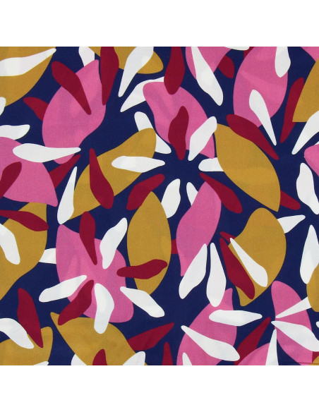 Tecido de viscose fantasia - Patoche azul e rosa