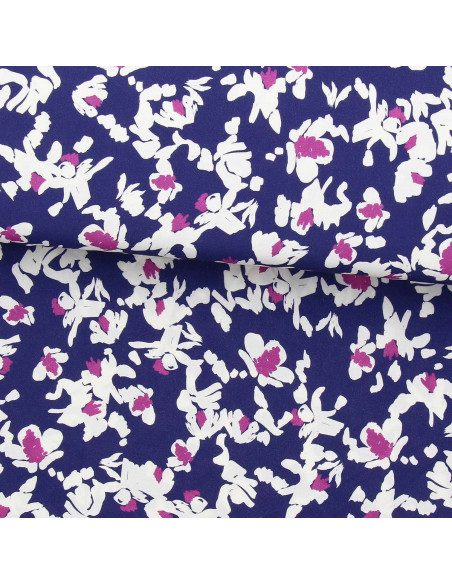 Tecido viscose fantasia - Nawi azul e roxo