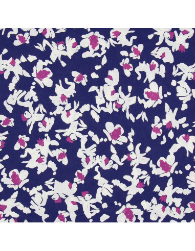 Tecido viscose fantasia - Nawi azul e roxo