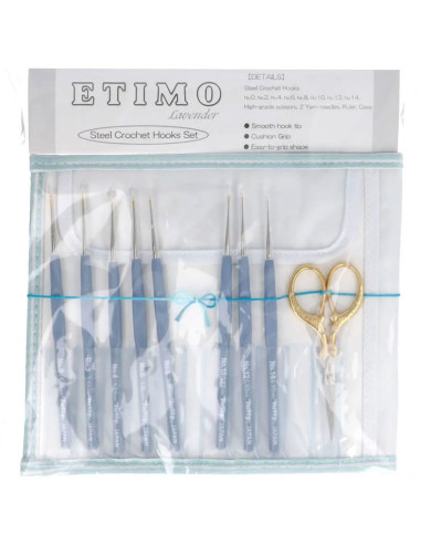 Conjunto de agulhas de crochê Etimo Gold Lace Tulip