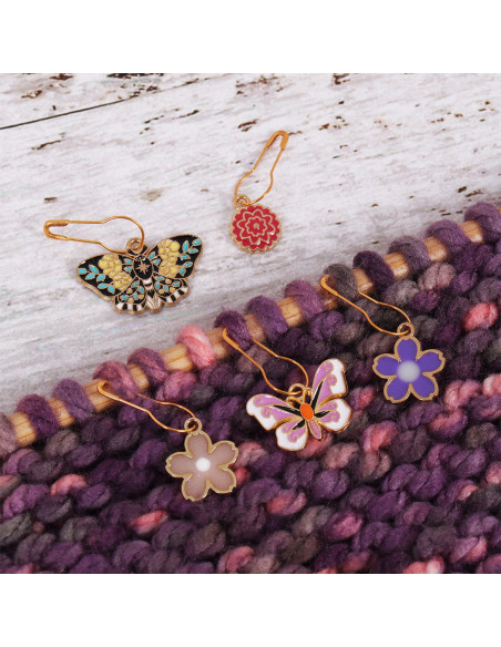 Conjunto de 5 marcadores de malha - Butterfly Garden