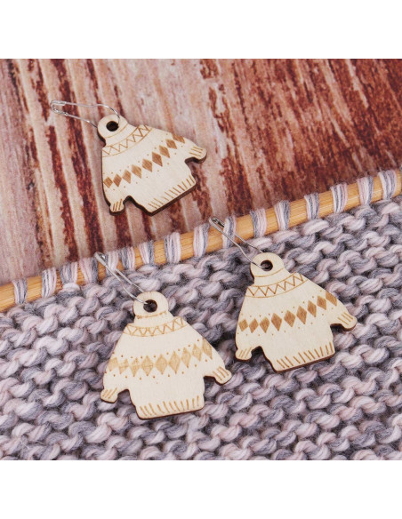 Conjunto de 10 marcadores de malha - Woolly Jumper