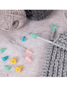Conjunto de 10 tampões para agulhas de tricô 2