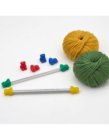 Conjunto de 8 tampões para agulhas de tricô addi