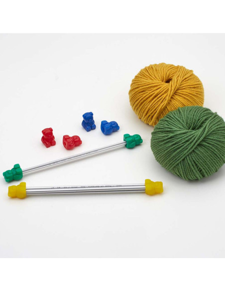 Conjunto de 8 tampões para agulhas de tricô addi