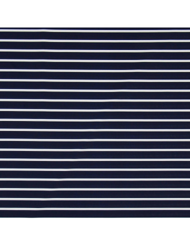 Tecido lycra de maiô - Marinheiro azul e branco