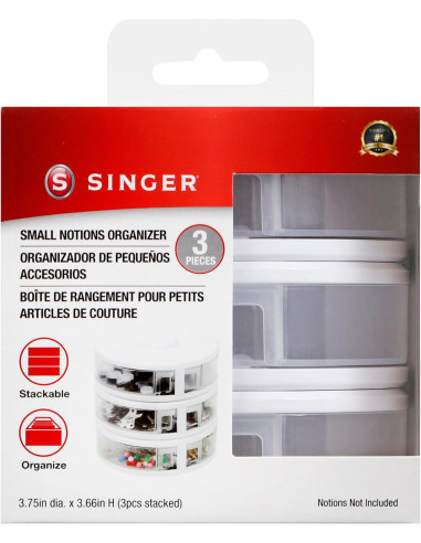 Caixa de armazenamento para pequenos artigos de costura Singer